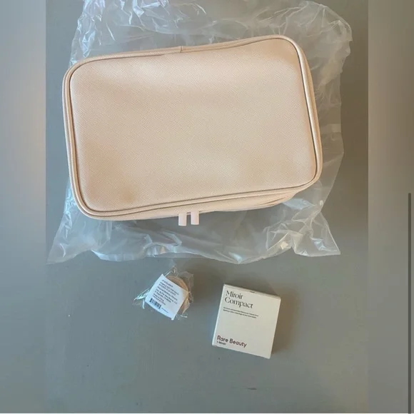NWT Rare Beauty Compact Mirror Toiletry Bag Bundle